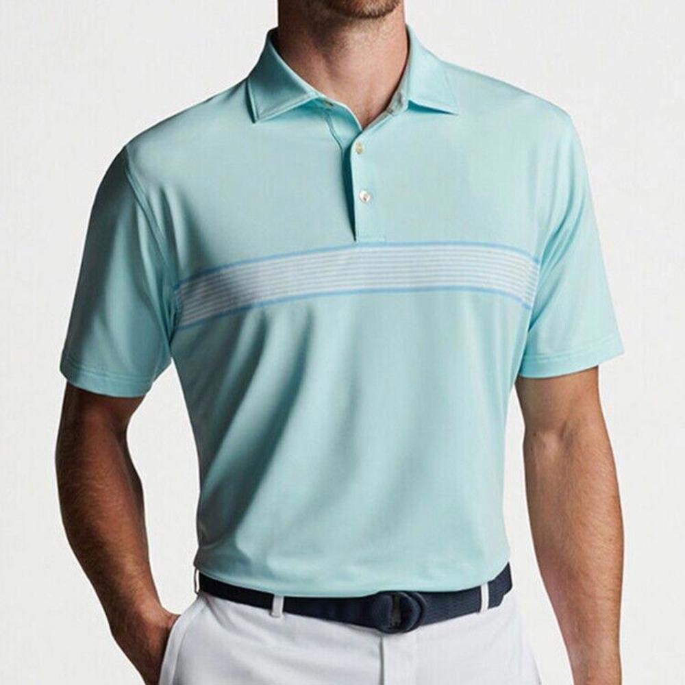 NEW Peter Millar Lane Performance Jersey Polo Men's Large CELESTE MSRP $110